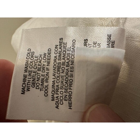 Ellen Tracy Womans Pull On 100% Linen Trousers Size XL Beachy Vacay Travel Boho - Picture 6 of 13